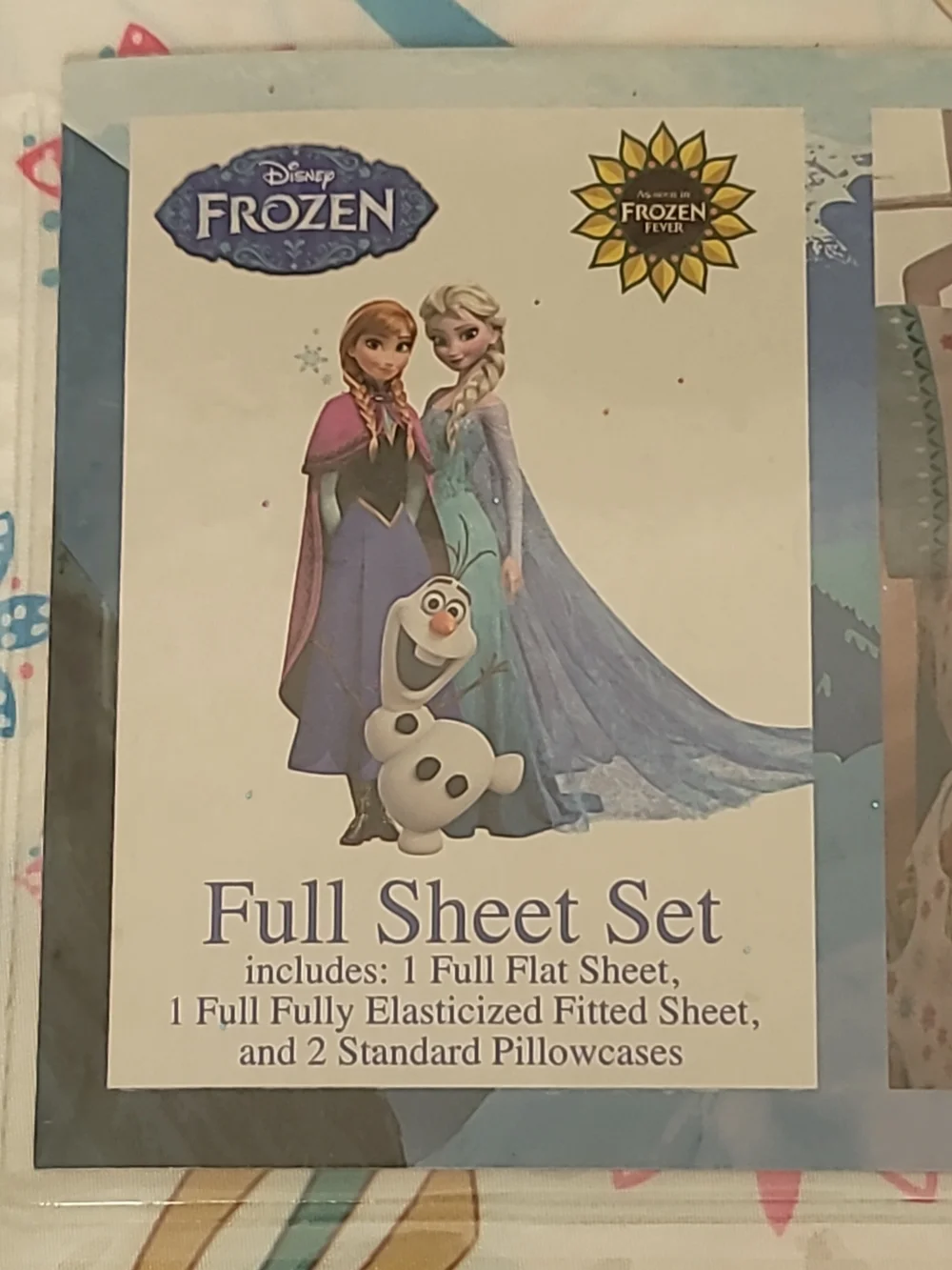 Disney Frozen Full Bed Sheet Set 4 pc NWT Incl Flat & Fitted Sheets 2 Pillowcase